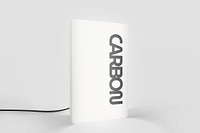 Glowing carbon business sign, aesthetic design