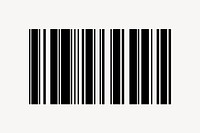 Black barcode, simple flat graphic vector