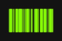 Neon green barcode, abstract graphic vector