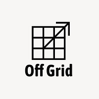 Off grid logo template, fashion business psd