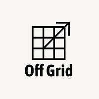 Off grid logo template, fashion business vector