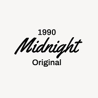 Retro aesthetic logo template, cursive font design vector