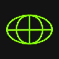 Grid globe, green neon graphic psd