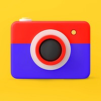 3D colorful camera, object illustration