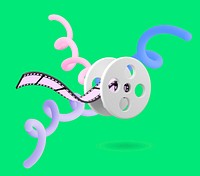 3D film reel, movie, entertainment graphic psd