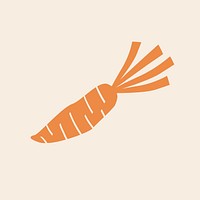 Food business logo element, carrot vector