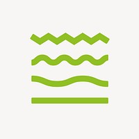 Business logo element, green abstract design vector