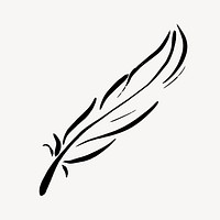 Feather  clipart, drawing illustration vector