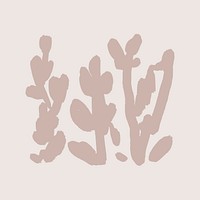 Abstract leaf line art, aesthetic botanical  illustration