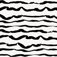 Lines doodle background, black and white design vector