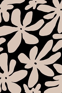 Beige floral pattern background,  flower design vector