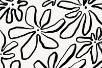 Flower pattern background, simple design psd