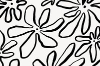 Flower pattern background, simple design vector