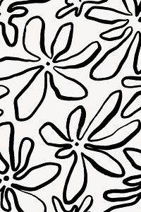 Flower pattern background, simple design vector