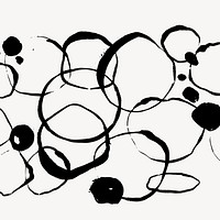 Abstract circle background, black and white design vector