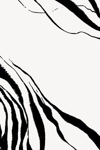 Abstract wavy border background, black and white design vector