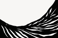 Abstract black ink border background, minimal design psd