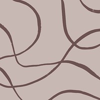 Aesthetic wavy lines background, brown design vector