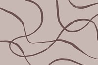 Aesthetic wavy lines background, brown design