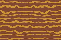 Lines doodle background, brown design psd