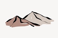 Mountain ink brush, abstract design 