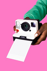 Instant camera with blank film
