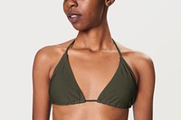 Olive green bikini, women's swimwear