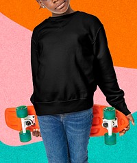 Kid&#39;s plain sweater psd mockup
