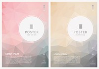 Poster template vector abstract style set