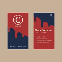 Modern business card template vector simple style set