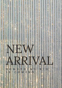 New arrival shop ads poster with glittery background