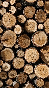 Stack of timber natural background
