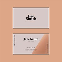 Business card template vector classy style set