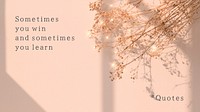 Life quote ppt presentation template, golden hour aesthetic, editable text vector