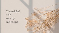 Life quote ppt presentation template, golden hour aesthetic, editable text vector