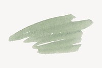 Green watercolor brushstroke collage element vector
