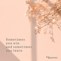 Life quote instagram post template, window shadow, editable text vector