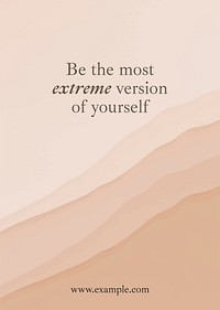 Empowering quote poster template, aesthetic editable design psd