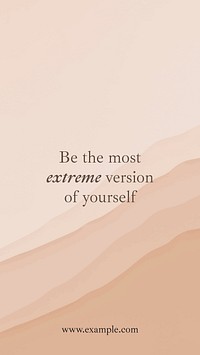 Empowering quote instagram story template, aesthetic editable design vector