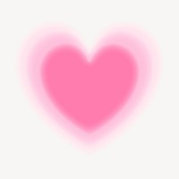 Pink heart collage element, Valentine's day psd