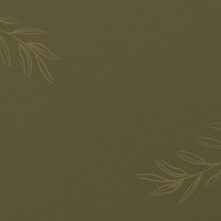 Drawing leaf border background, brown design vector