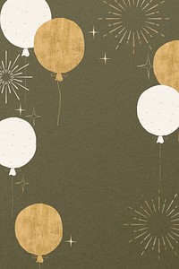 Birthday celebration border background, brown design psd