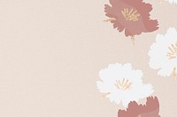 Pink flower border background, aesthetic design