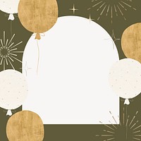 Birthday celebration frame background, brown design vector