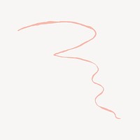 Scribble line collage element, pink design vector