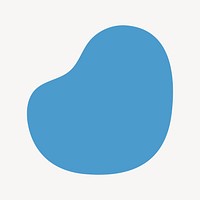 Blob shape collage element, blue design vector