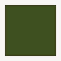 Green frame collage element, square design vector