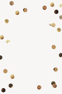 Celebration border background, gold confetti design vector