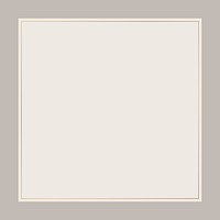 Square frame collage element, beige design psd