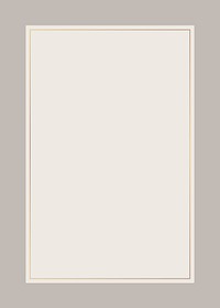 Rectangle frame collage element, beige design psd